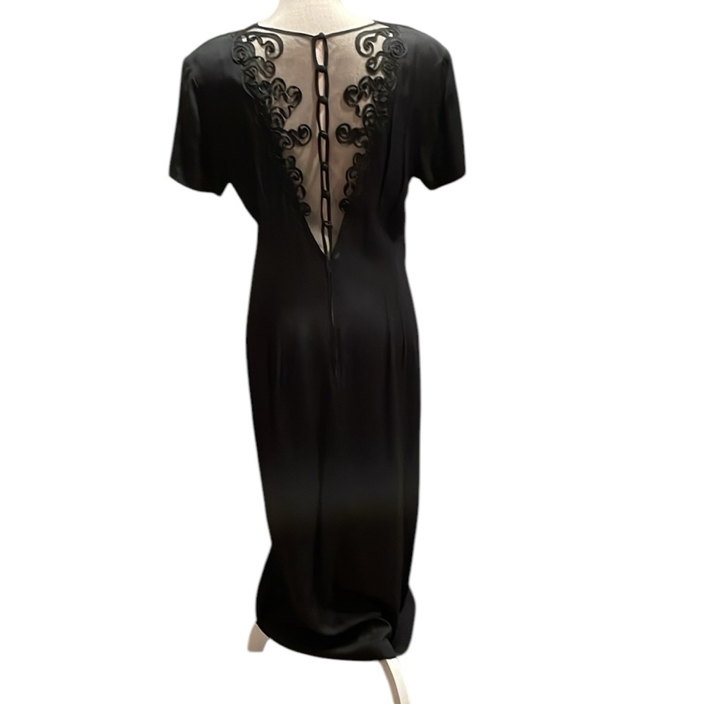 Elegant Black Lace Back Dress